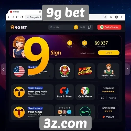 Interface do usuário no 9g bet é amigável